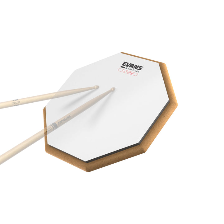 Evans RealFeel Attacktile Drum Pad - Drum Practice Pad - UV Coated Practice Pad - 1-Sided - 10 Inch