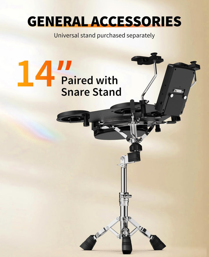 LEKATO Electronic Drum Set, Portable Electric Drum Set for Beginner with Quiet Mesh Snare Drum Pads, 220+ Sounds, USB MIDI, 2 Switch Pedal, Electric Drum Kit with Sticks, Travel Bag