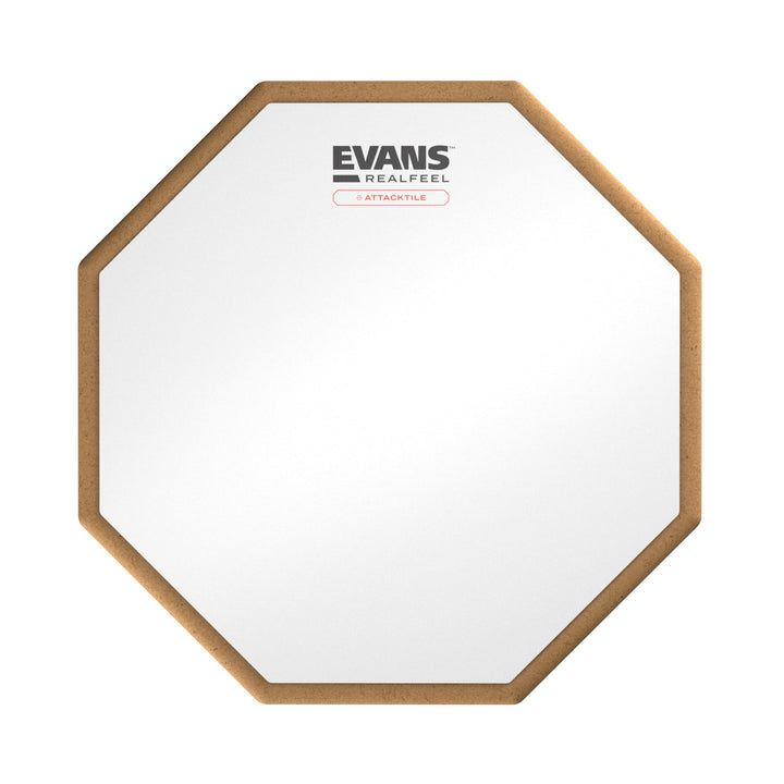 Evans RealFeel Attacktile Drum Pad - Drum Practice Pad - UV Coated Practice Pad - 1-Sided - 10 Inch